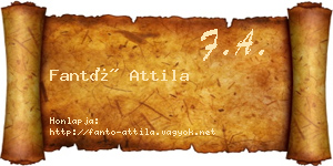 Fantó Attila névjegykártya